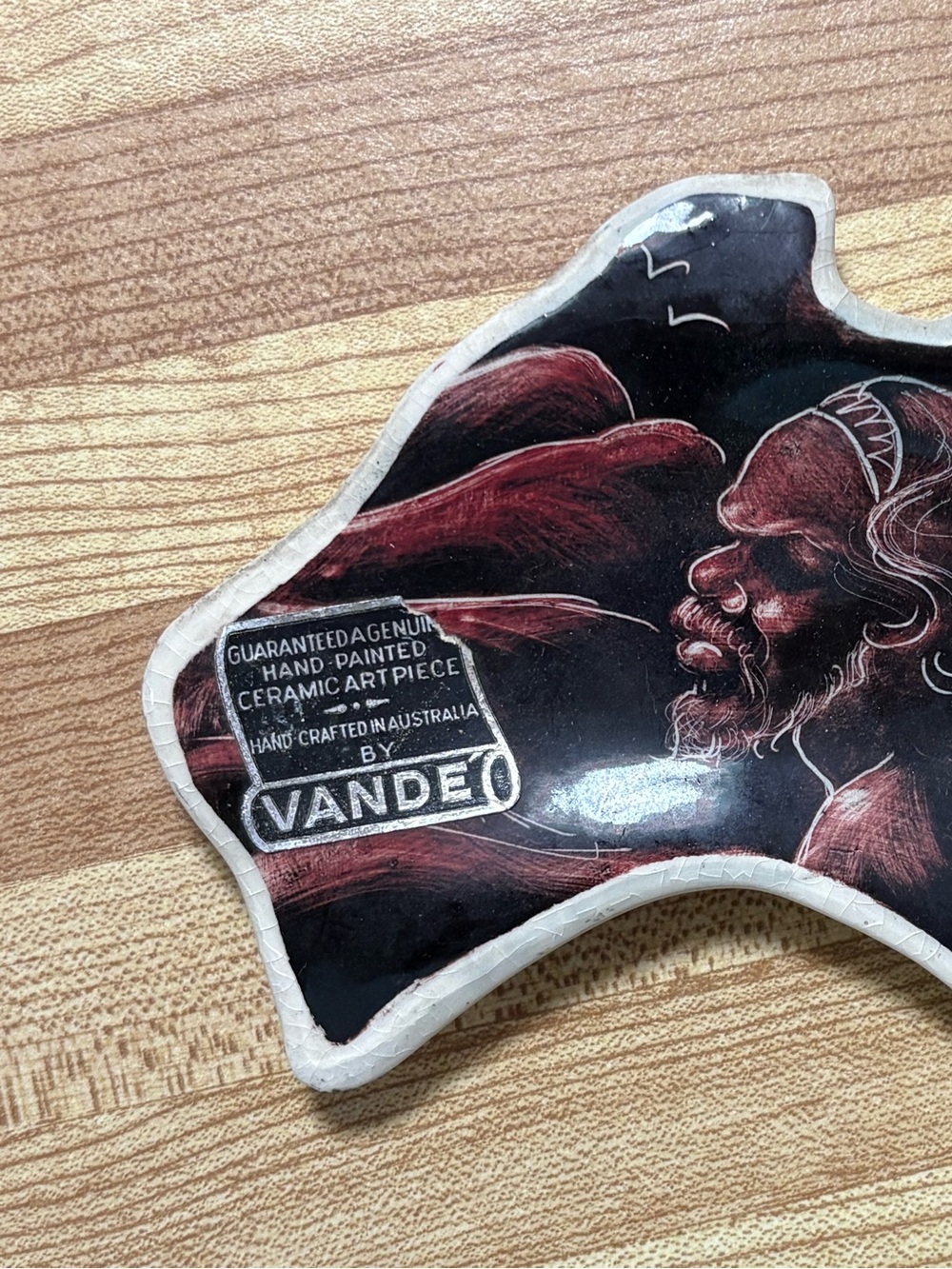 NWT Vintage VANDE Hand-Painted Trinket Dish - Australia